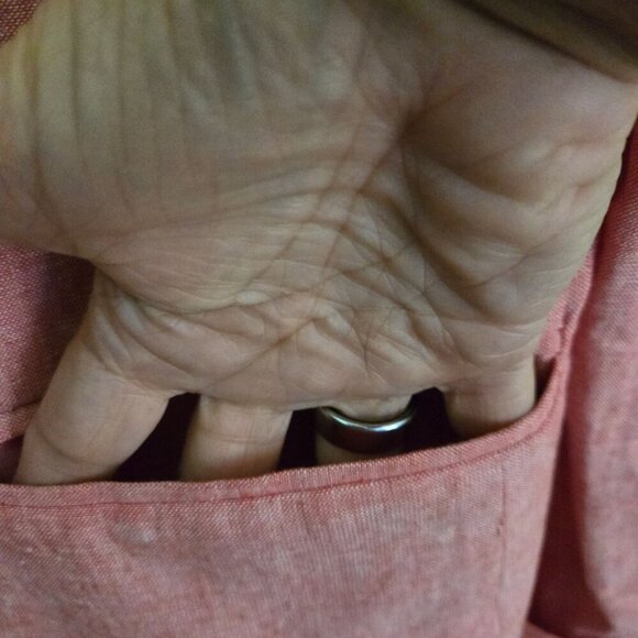 Draper James RSVP Linen Blend Sustainable Heathered Red 1 Button Blazer Size L - Picture 5 of 8